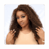 SDD Pixie Curls — 22″ 13x4 frontal curly 100% human hair wig in natural black