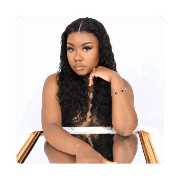 Curly Frontal — 10″ 13x4 water wave 100% human hair wig in natural black — view 2