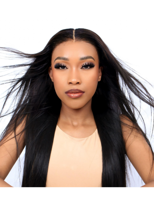 Straight Frontal — 10″ 13x4 100% human hair wig in natural black