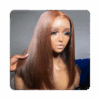 jrfcuybh The Daisy Unit – Cinnamon Color Bone Straight 5x5 Glueless Wig — 10″ — 100% human hair