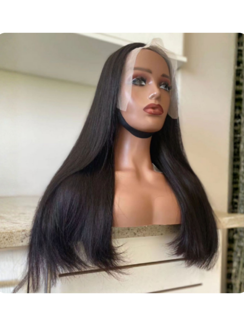 nyhtbg The Bee Unit – Double Drawn Frontal Lace Wig — 10″ 13x4 straight — 100% human hair in natural black