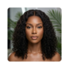The Dominion — 16″ 5x5 glueless water wave 100% human hair wig in natural black