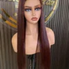 The Boss Belle 24-inch colour 350 straight raw human hair wig, front view on a mannequin.